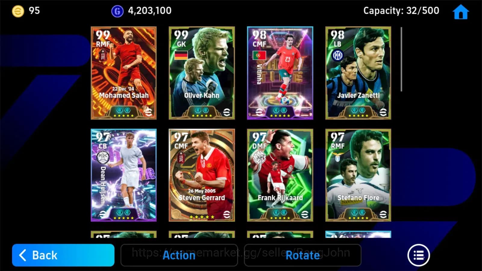 eFootball Accounts ANDROID|PW 3192|Salah big,vitinha show,pirlo epic, image 4