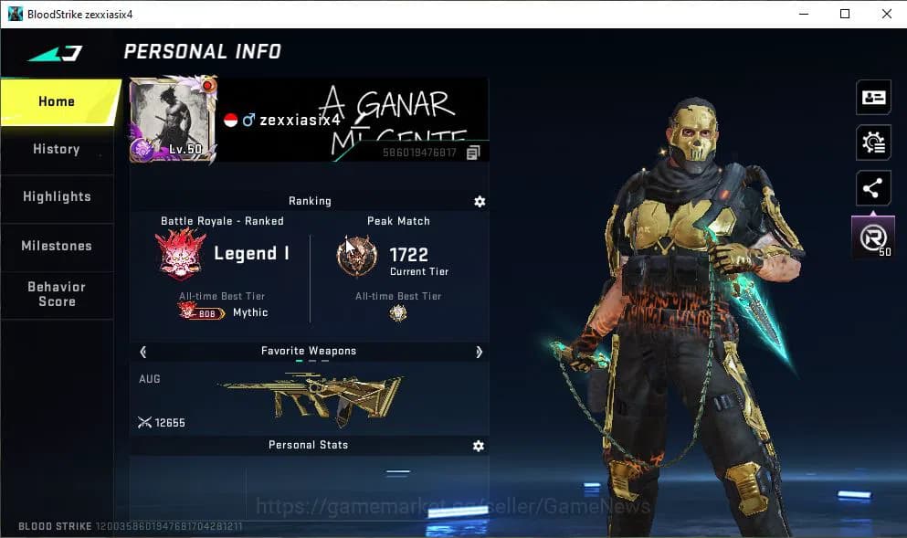 Blood Strike Accounts ASIA|7 ETERNAL[KRAKEN-Void,KAG-6 Lv2,M700 Lv2,AUG image 1