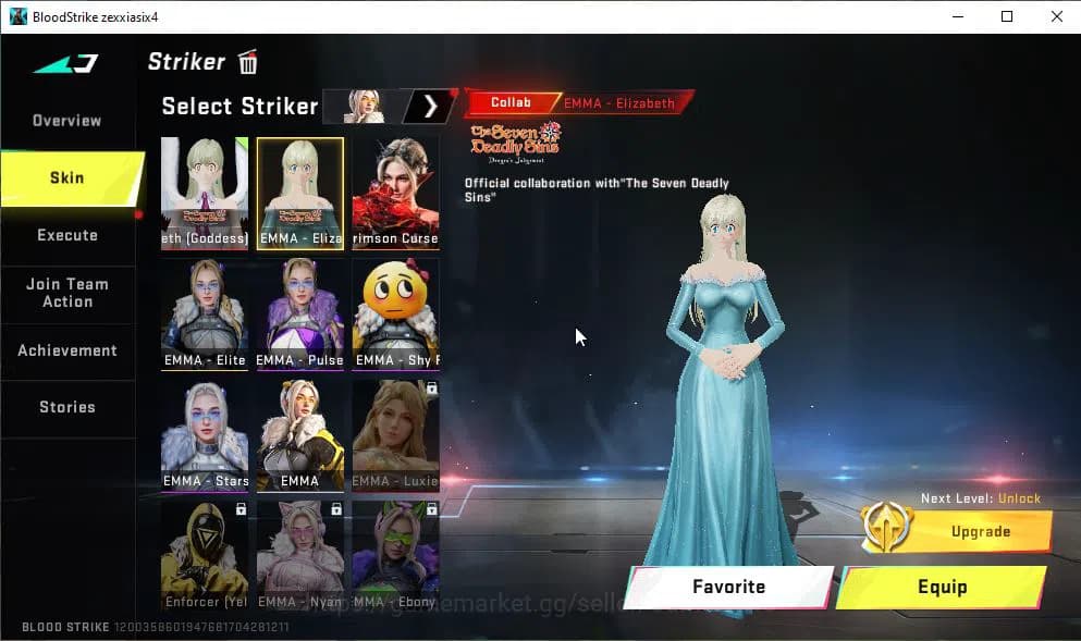 Blood Strike Accounts ASIA|7 ETERNAL[KRAKEN-Void,KAG-6 Lv2,M700 Lv2,AUG image 3