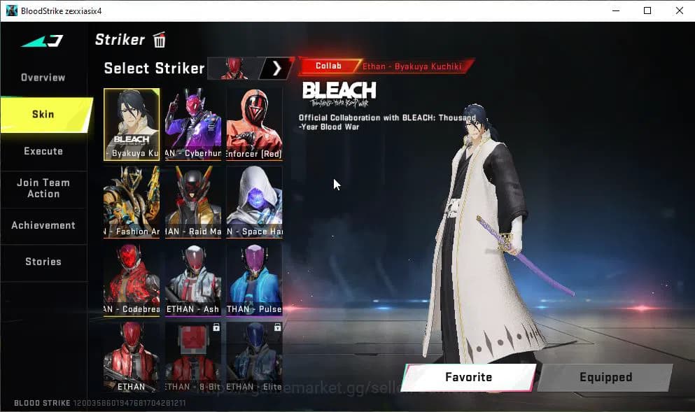 Blood Strike Accounts ASIA|7 ETERNAL[KRAKEN-Void,KAG-6 Lv2,M700 Lv2,AUG image 4