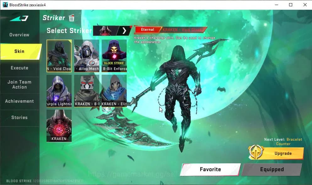 Blood Strike Accounts ASIA|7 ETERNAL[KRAKEN-Void,KAG-6 Lv2,M700 Lv2,AUG image 6