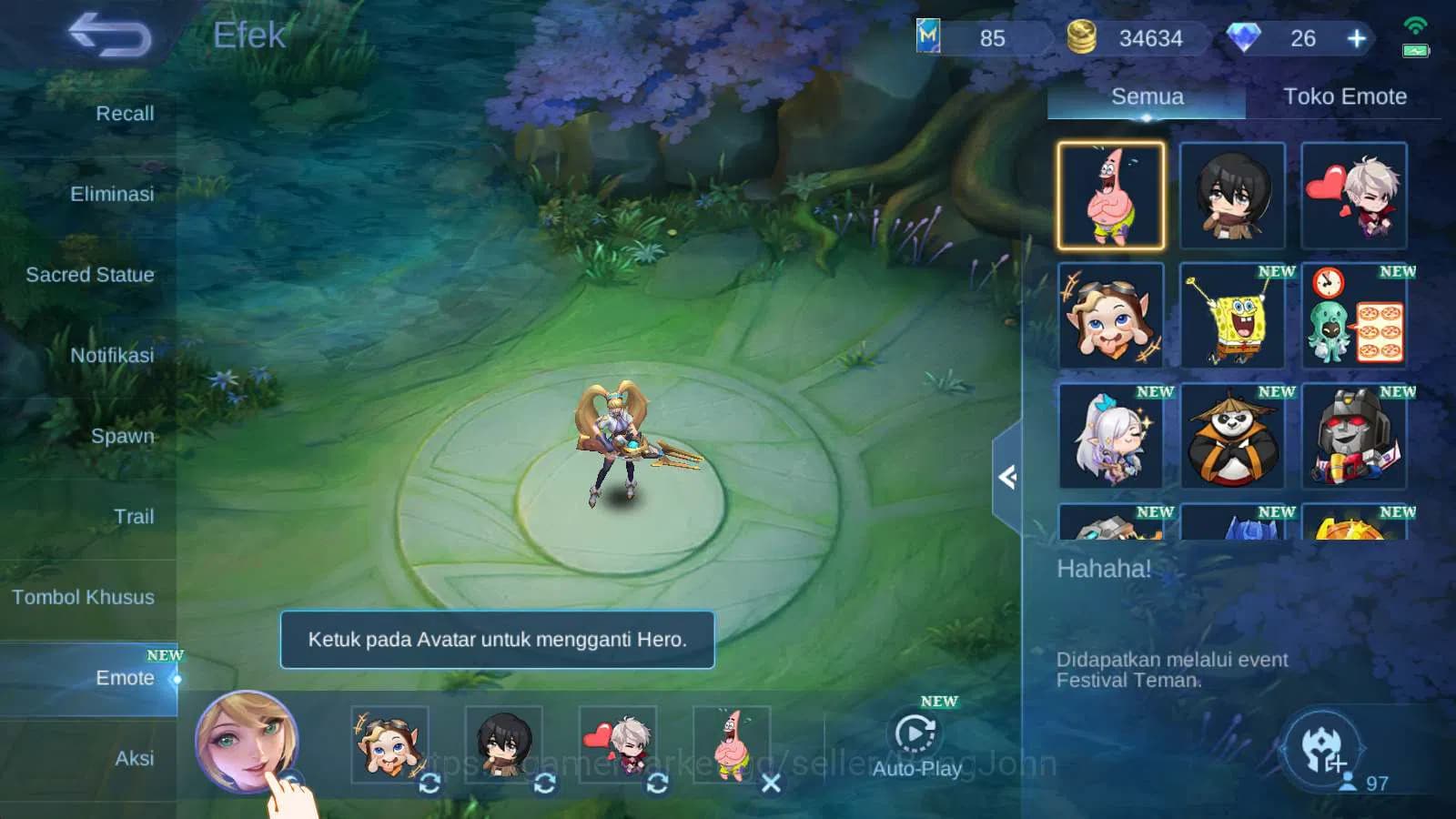 Mobile Legends: Bang Bang Accounts hero 97 | skin 129 kof karina epic freya, saber jh image 11