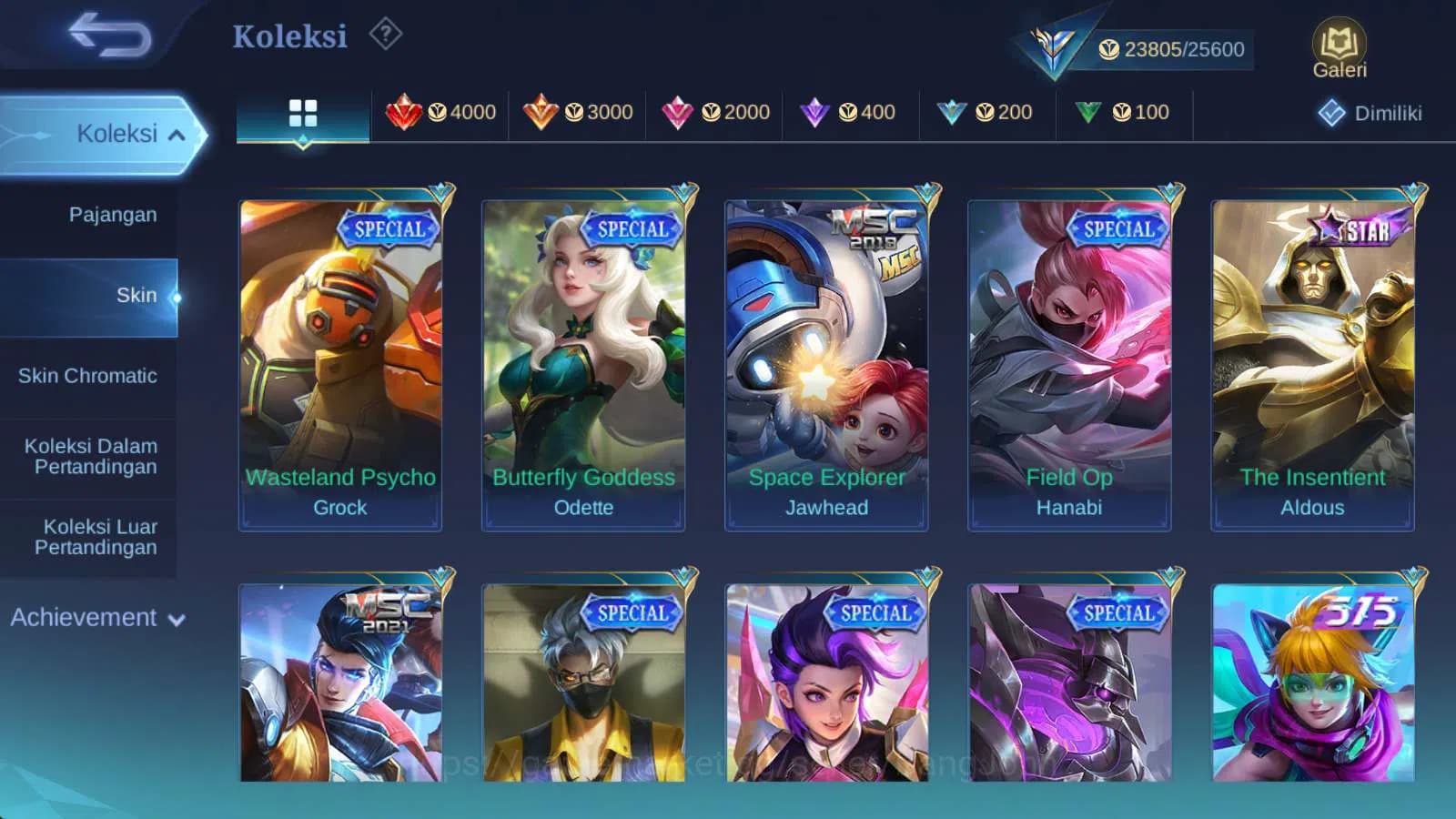Mobile Legends: Bang Bang Accounts hero 97 | skin 129 kof karina epic freya, saber jh image 7