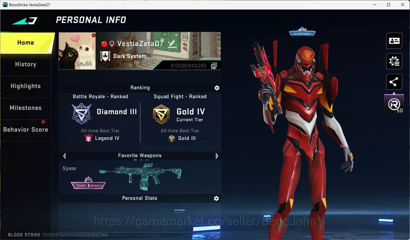 Blood Strike Accounts ASIA| evangel katya, ulta (val, nova, jet), ultra image 1