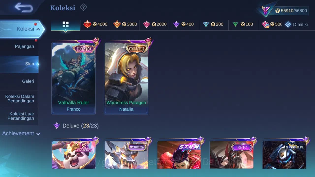 Mobile Legends: Bang Bang Accounts Hero 132 Skin 250 | Stunt Chou | Zodiac Selena | L image 3