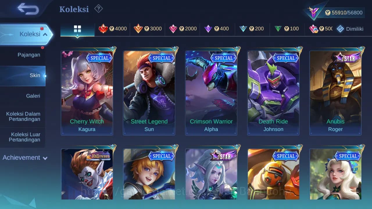 Mobile Legends: Bang Bang Accounts Hero 132 Skin 250 | Stunt Chou | Zodiac Selena | L image 9
