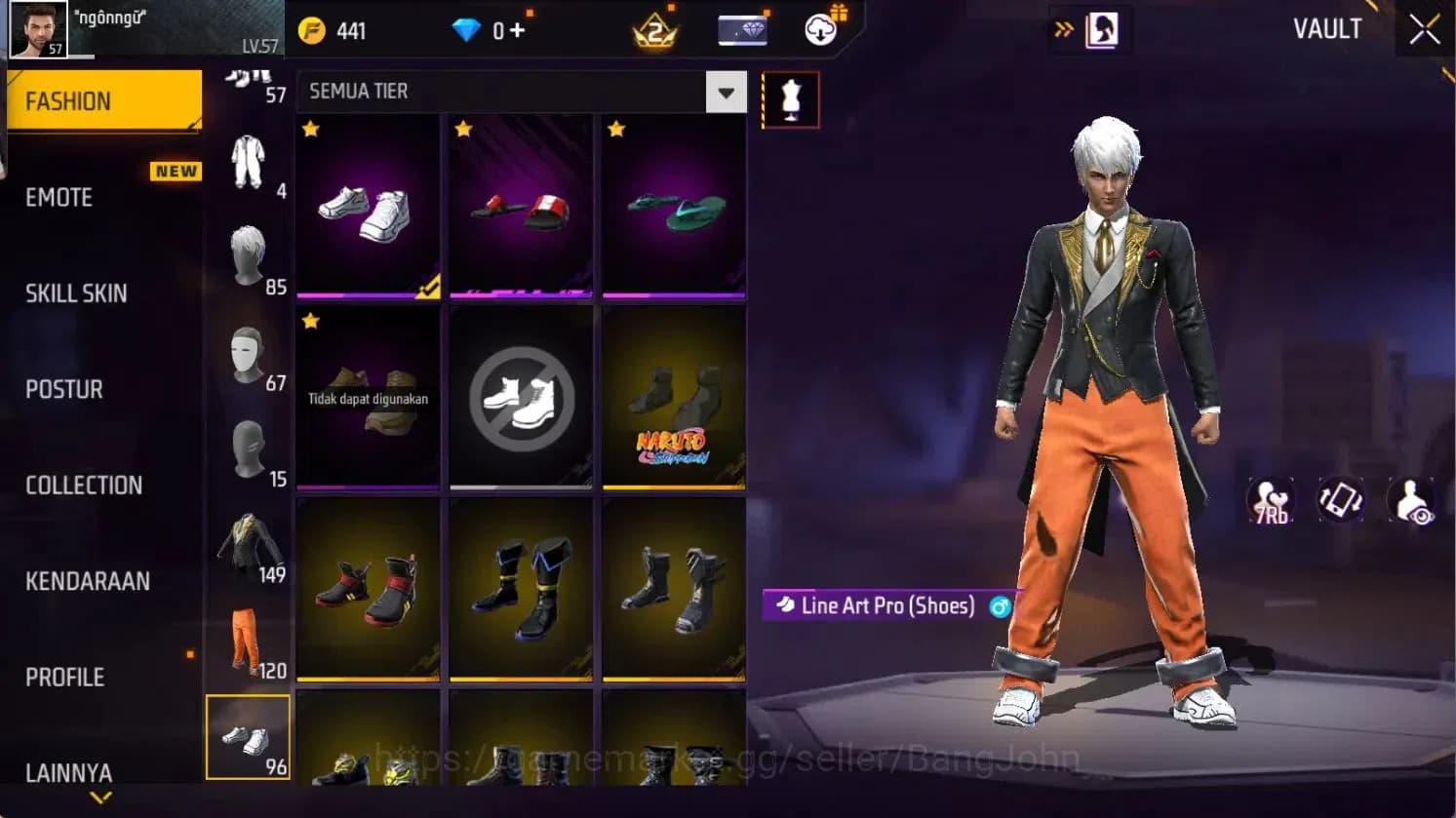Free Fire Accounts Indonesia | Vault 149 | 2 Evo weapon skins Lv.2, 1 image 10