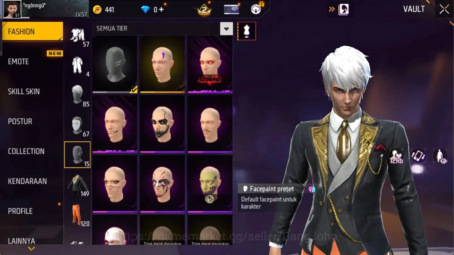 Free Fire Accounts Indonesia | Vault 149 | 2 Evo weapon skins Lv.2, 1 image 7