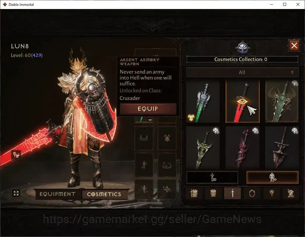 Diablo Immortal Accounts EU - Sescheron|CS ON|Lv60(429)|Crusader|CR 33k|Res image 10