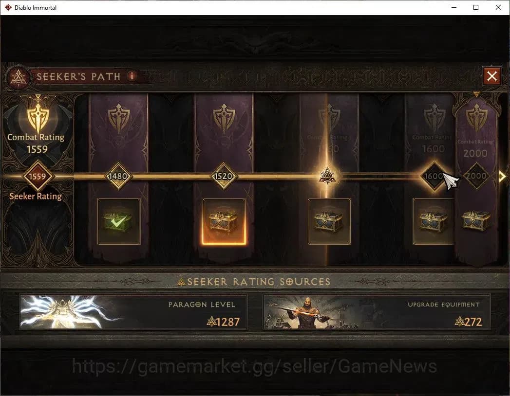 Diablo Immortal Accounts EU - Sescheron|CS ON|Lv60(429)|Crusader|CR 33k|Res image 12