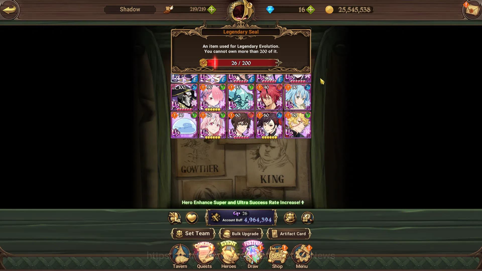 The Seven Deadly Sins: Grand Cross Accounts Asia|4,9M CC|2 LR+5 UR+Collab [Tensura,TOG,Overlor image 4