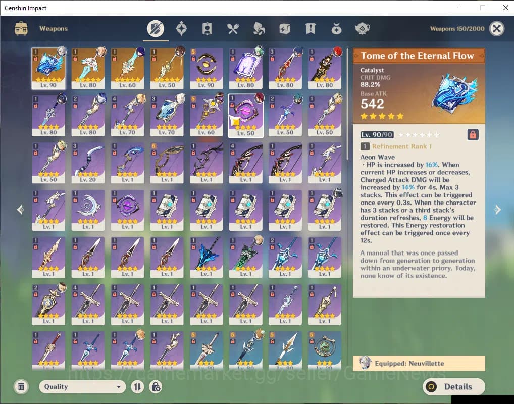 Genshin Impact Accounts ASIA|AR 56|7 Limited +4(*5Weapon)|Neuvillete+Sign, image 12