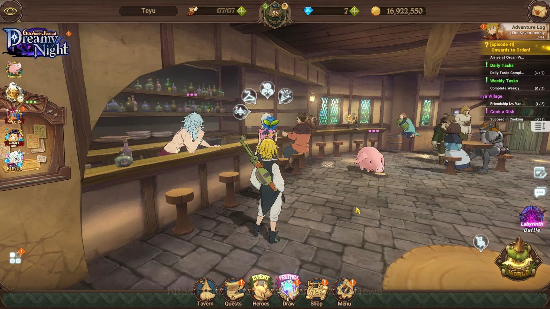 The Seven Deadly Sins: Grand Cross Accounts Global | 1M CC | Starter Ch4 | 5 UR | Salos, Merli image 1