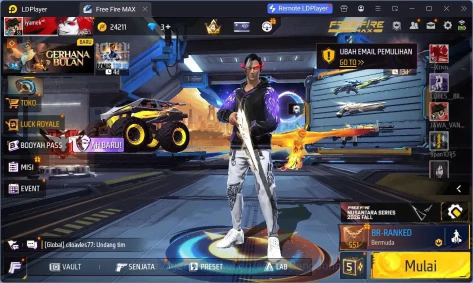 Free Fire Accounts Indonesia | Vault 155 | SG GURUN PASIR | SG LUMUT image 1