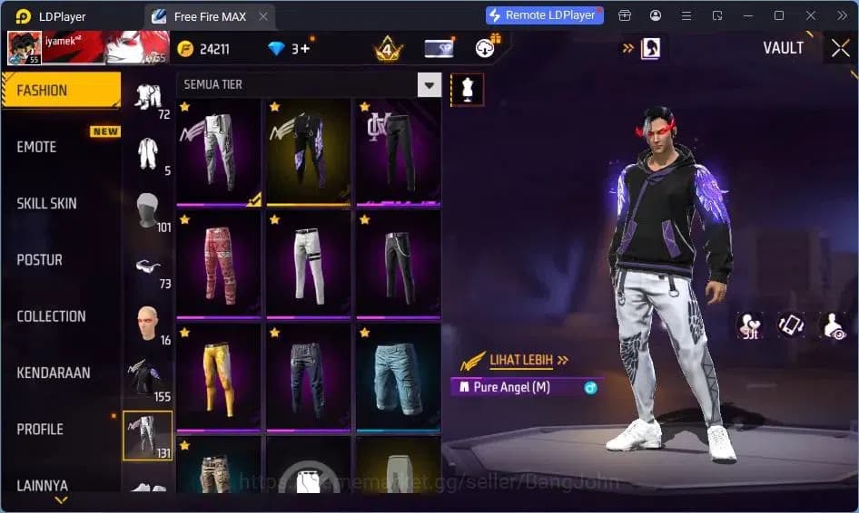 Free Fire Accounts Indonesia | Vault 155 | SG GURUN PASIR | SG LUMUT image 17