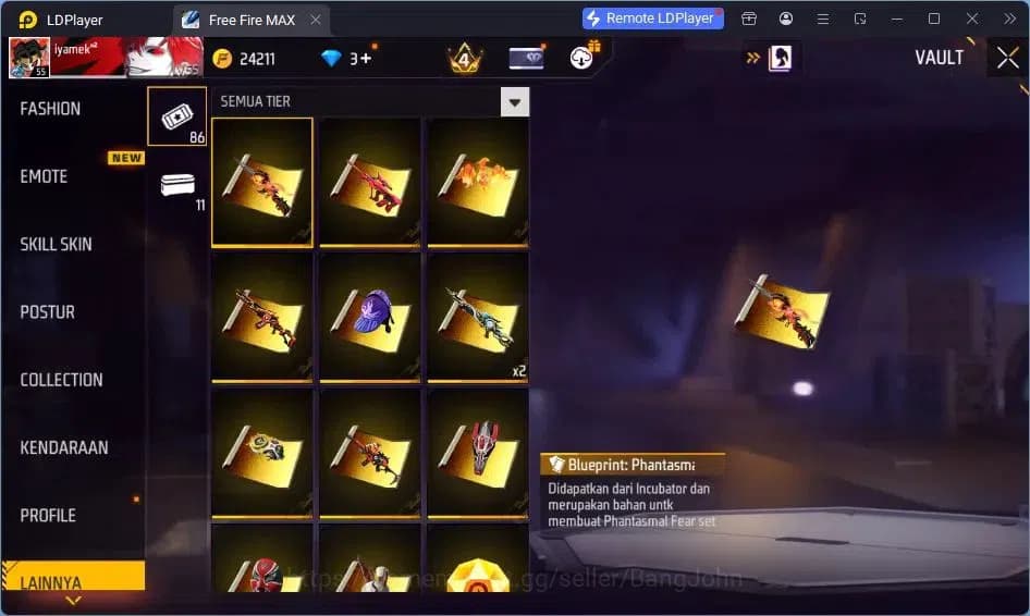 Free Fire Accounts Indonesia | Vault 155 | SG GURUN PASIR | SG LUMUT image 7