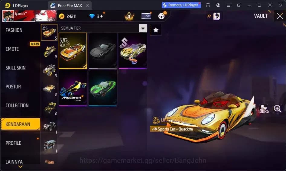 Free Fire Accounts Indonesia | Vault 155 | SG GURUN PASIR | SG LUMUT image 9
