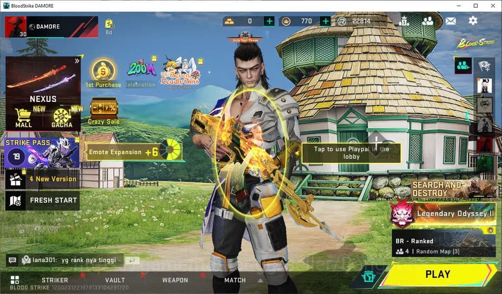 Blood Strike Accounts ASIA|COLLAB=KAR98K,AK47,DBZ95|LIMITED=AR97,MP7,BTF image 1