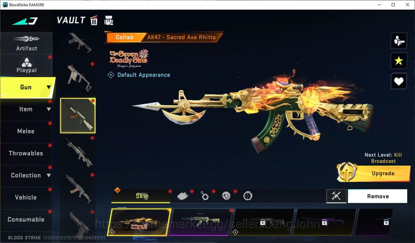 Blood Strike Accounts ASIA|COLLAB=KAR98K,AK47,DBZ95|LIMITED=AR97,MP7,BTF image 13