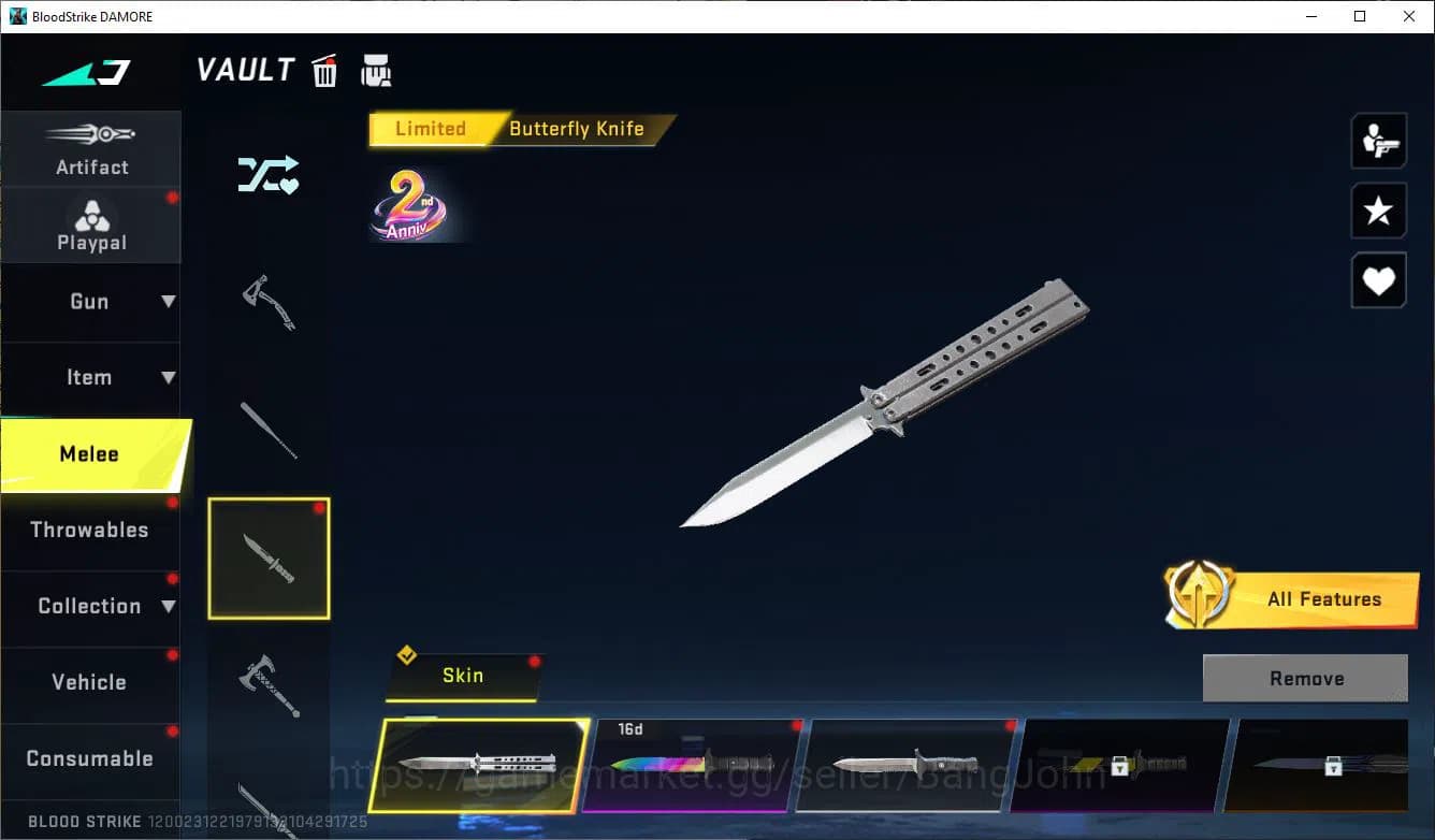 Blood Strike Accounts ASIA|COLLAB=KAR98K,AK47,DBZ95|LIMITED=AR97,MP7,BTF image 3