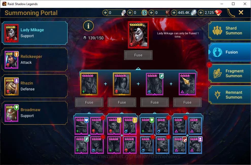 Raid: Shadow Legends Accounts Lv16 451K Power|1 Mythical(Alaz TheSunbearer)|19 L image 15