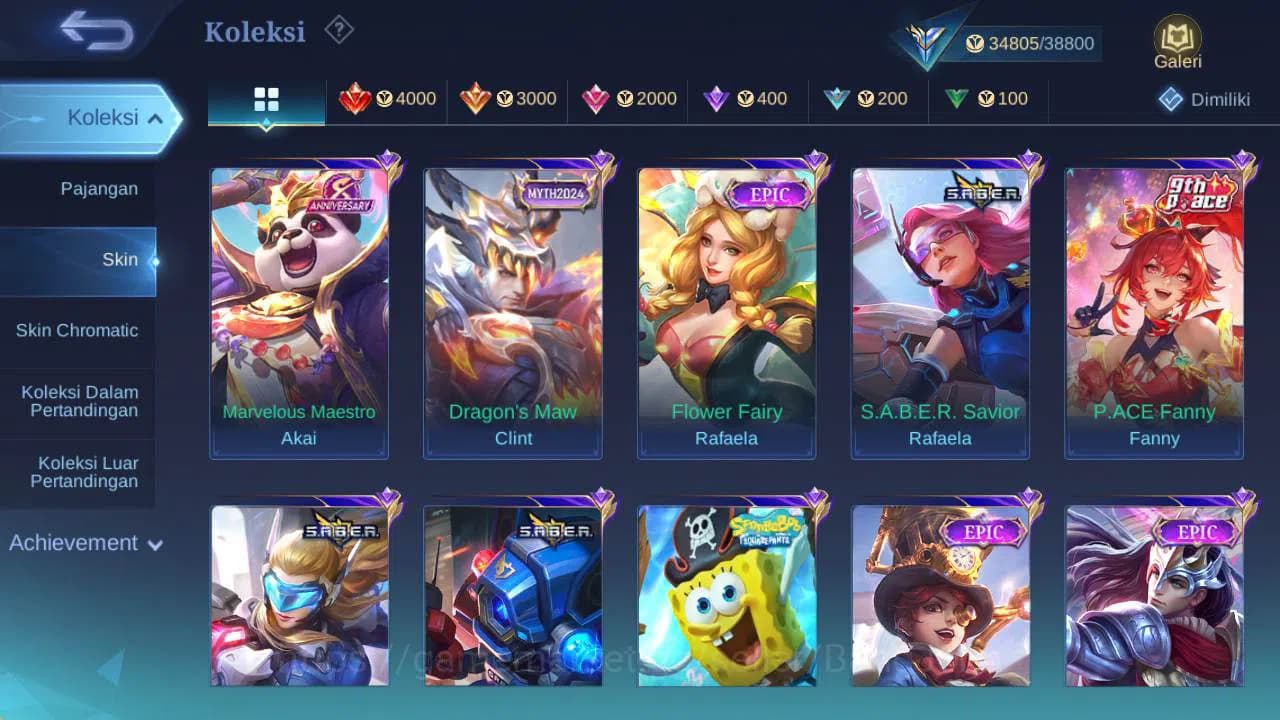 Mobile Legends: Bang Bang Accounts GLOBAL|Hero 120|skin 169|saber(freya,cyc,rafaela), image 11