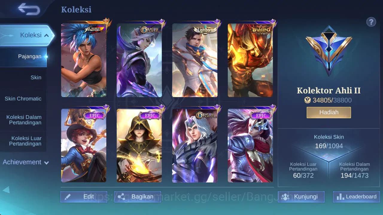 Mobile Legends: Bang Bang Accounts GLOBAL|Hero 120|skin 169|saber(freya,cyc,rafaela), image 13