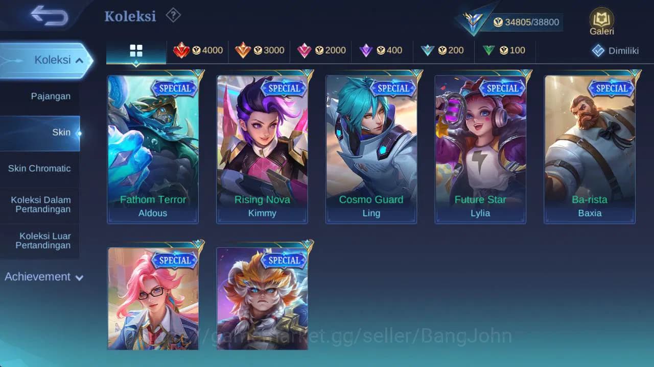 Mobile Legends: Bang Bang Accounts GLOBAL|Hero 120|skin 169|saber(freya,cyc,rafaela), image 6