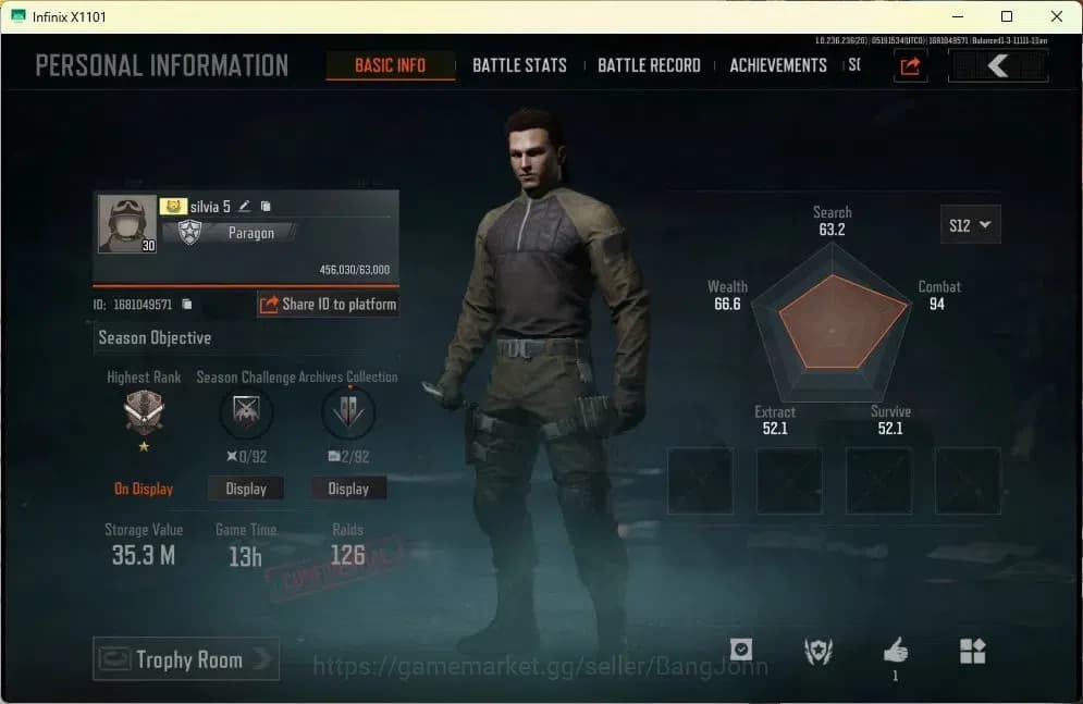 Arena Breakout Accounts Mobile | | LV 30 | SV 35.3M | CV 32.0M | Lava AUG, image 1