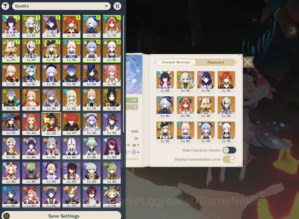 Genshin Impact Accounts ASIA|AR60|ENDGAME|19Limited+13(*5Weapon)|PremTeam image 3