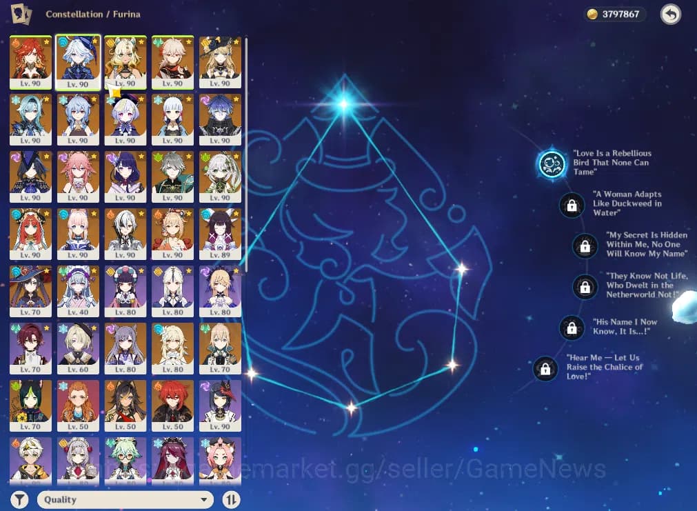 Genshin Impact Accounts ASIA|AR60|ENDGAME|19Limited+13(*5Weapon)|PremTeam image 5