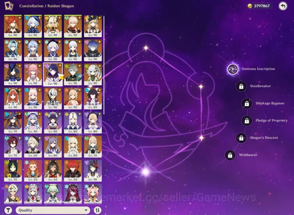 Genshin Impact Accounts ASIA|AR60|ENDGAME|19Limited+13(*5Weapon)|PremTeam image 7