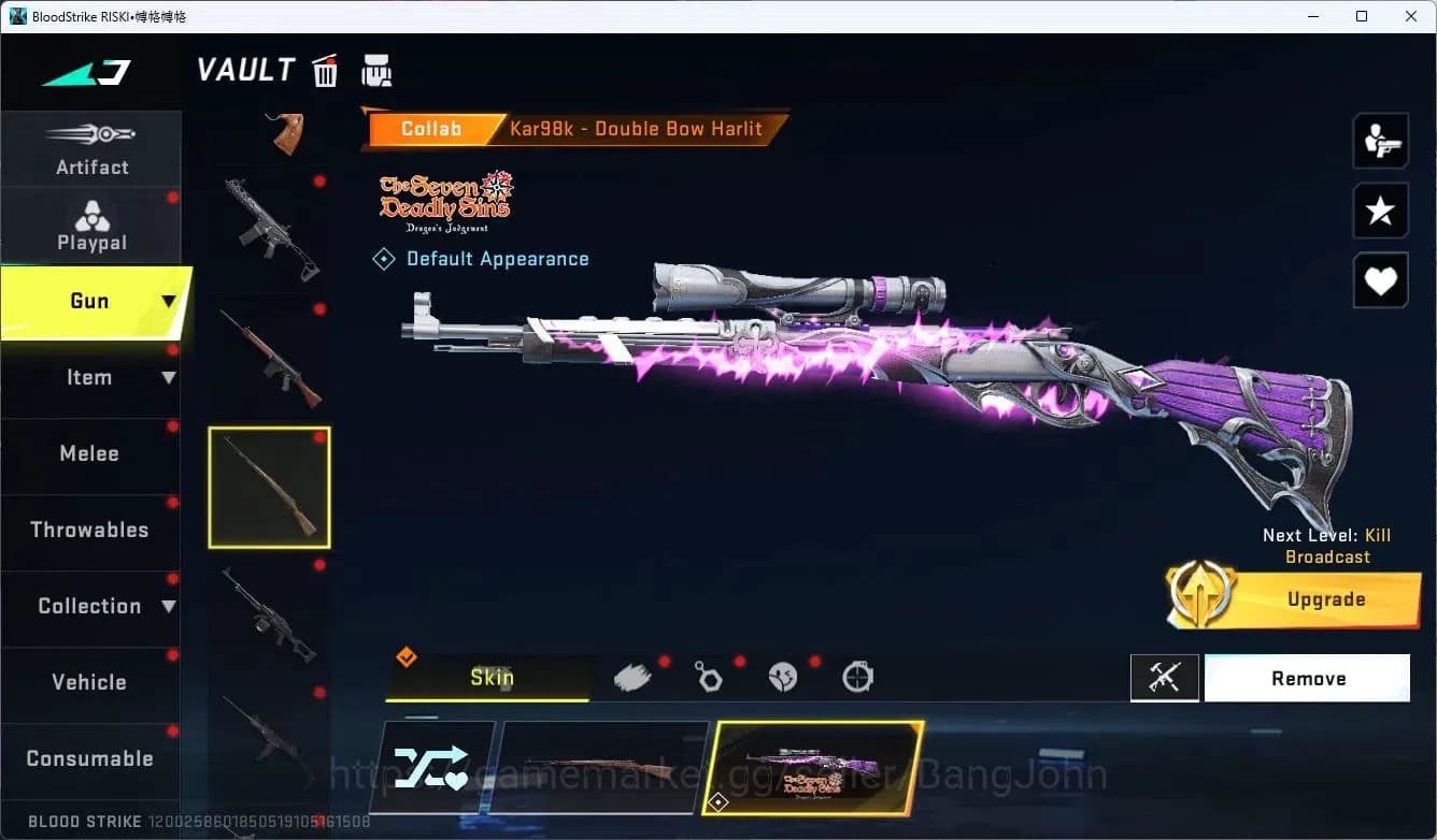 Blood Strike Accounts ASIA | ETERNAL ZERO|2 BLEACH|1 S7DS|1 LGD Melee|2 image 13