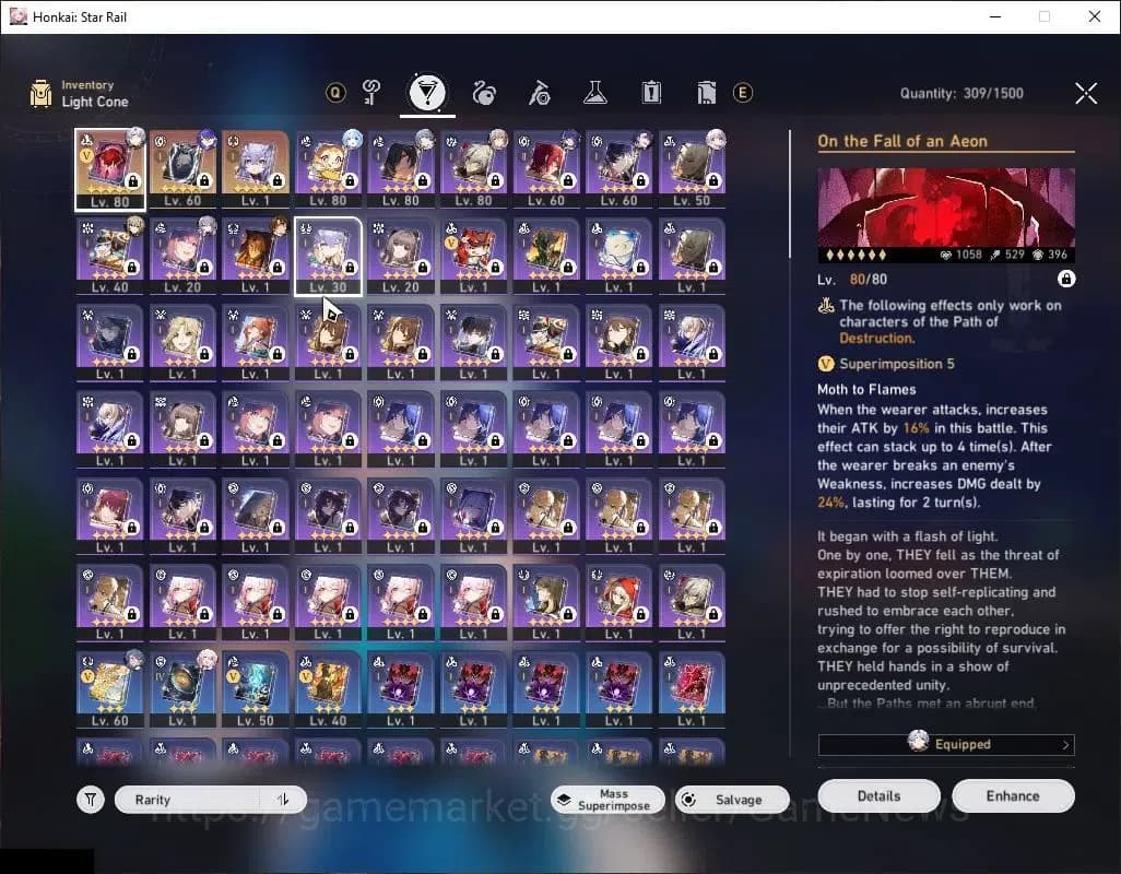 Honkai Star Rail Accounts Asia|TL 64|Phainon Prem Team|7 Limited|Acheron+Sig image 5