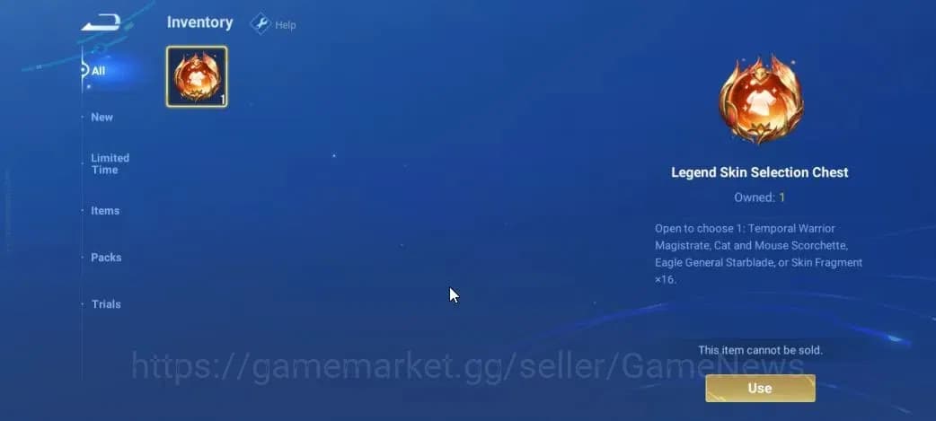 Honor of Kings Accounts Hero 7|Starter with Legend Skin Selection Chest(Di image 3