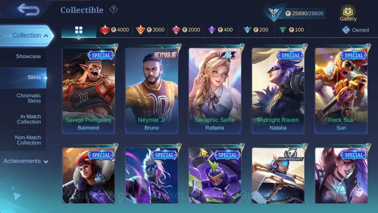 Mobile Legends: Bang Bang Accounts Hero 96|Skin 128|High Honor 32|CC Natalia,LB[Harit image 19