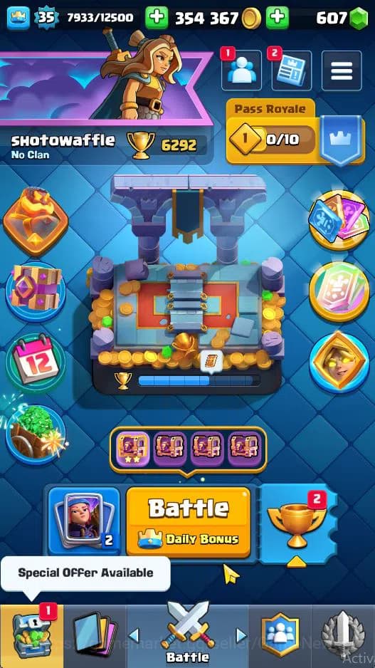 Clash Royale Accounts Lv 37|Trophy 7279|KTL 12|Limited Skin|Card 121| 2 image 1