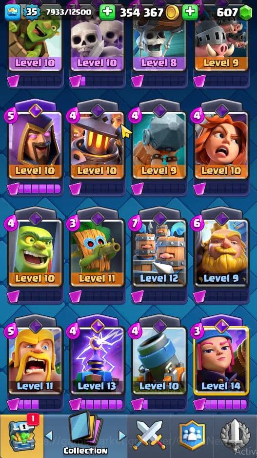 Clash Royale Accounts Lv 37|Trophy 7279|KTL 12|Limited Skin|Card 121| 2 image 5