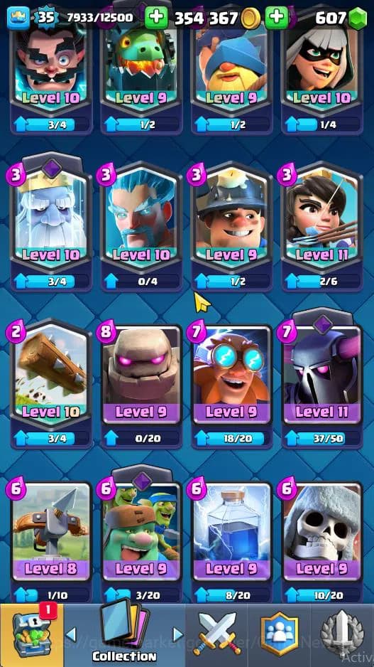 Clash Royale Accounts Lv 37|Trophy 7279|KTL 12|Limited Skin|Card 121| 2 image 9