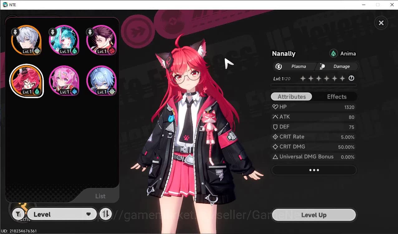 Neverness to Everness Accounts GLOBAL EU |HL 3| 1 SSR Limited Nanally |1 S Arc|4 image 1
