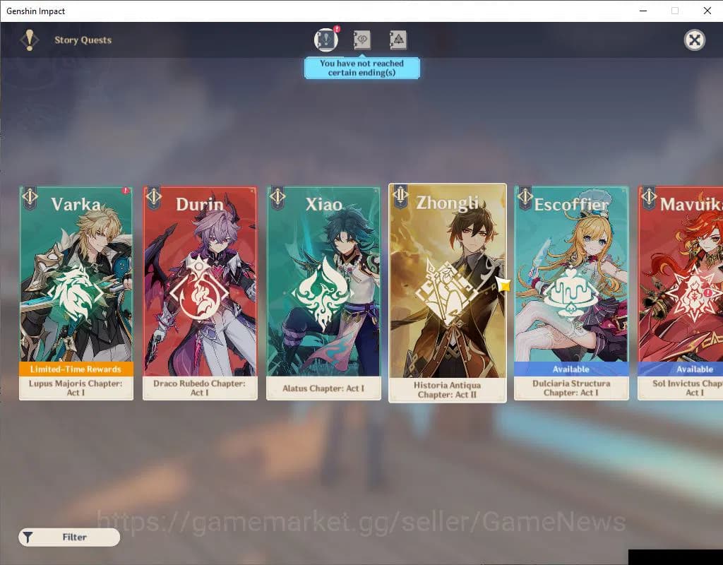 Genshin Impact Accounts Asia|AR 56|5 Limited +5(*5Weapon)|(Neuvillate,Wrio image 13