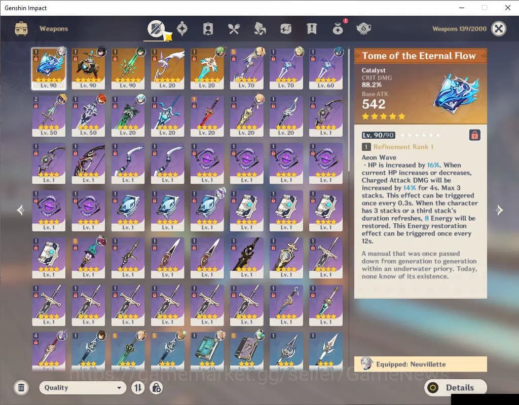 Genshin Impact Accounts Asia|AR 56|5 Limited +5(*5Weapon)|(Neuvillate,Wrio image 6