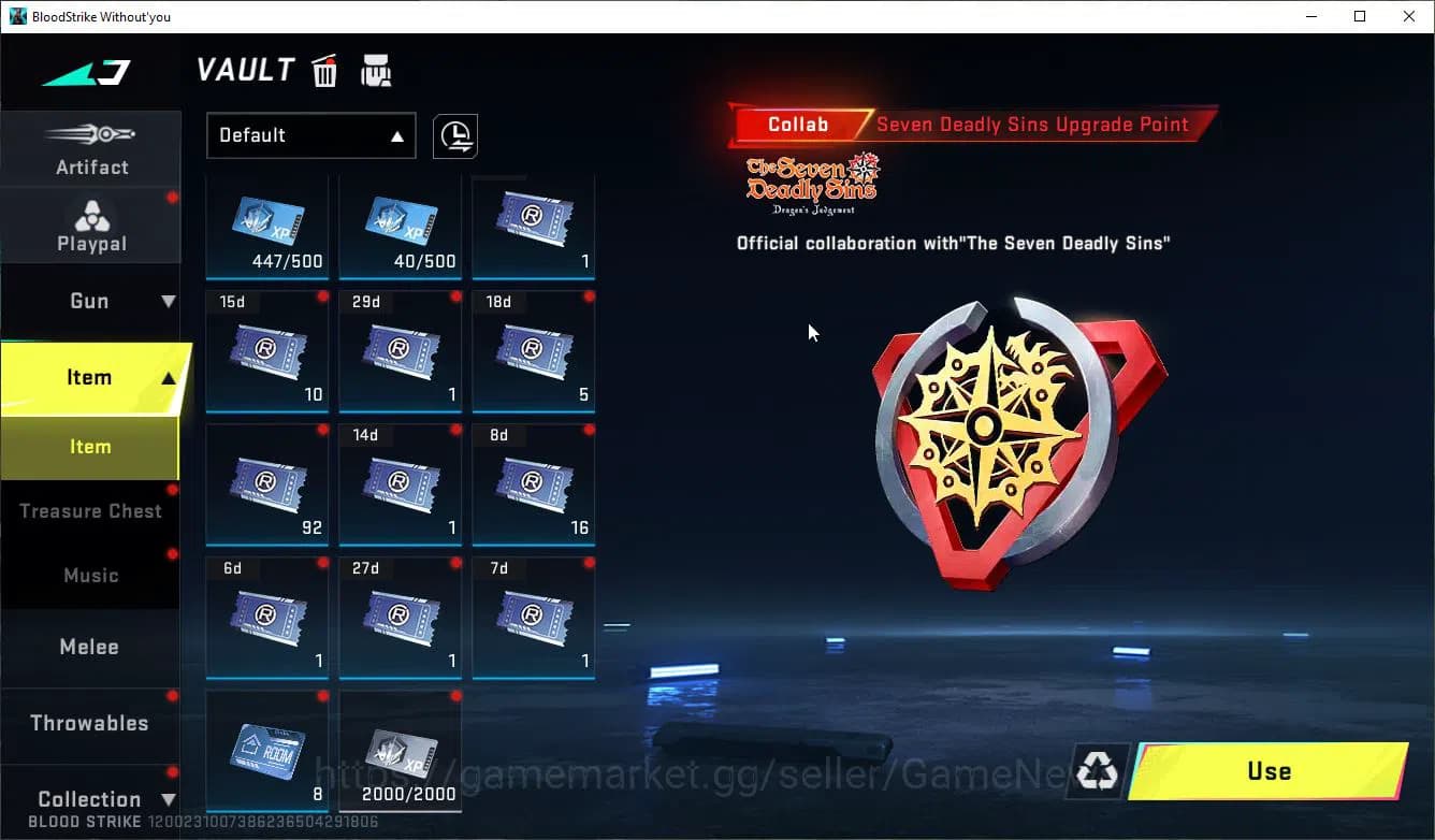 Blood Strike Accounts ASIA|MELE Scythe-LunaS+Collab 7DS[AK47,Karl98,QBZ9 image 7