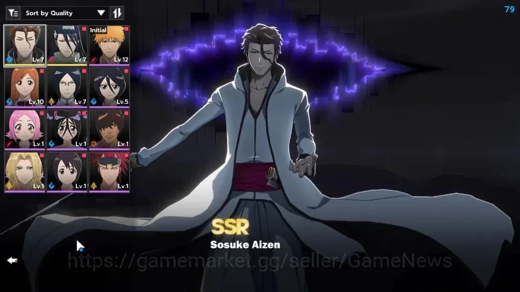 BLEACH: Soul Resonance Accounts NA Crunchyroll|Fresh Starter|LV 8|2 SSR [AizenB1,B image 2