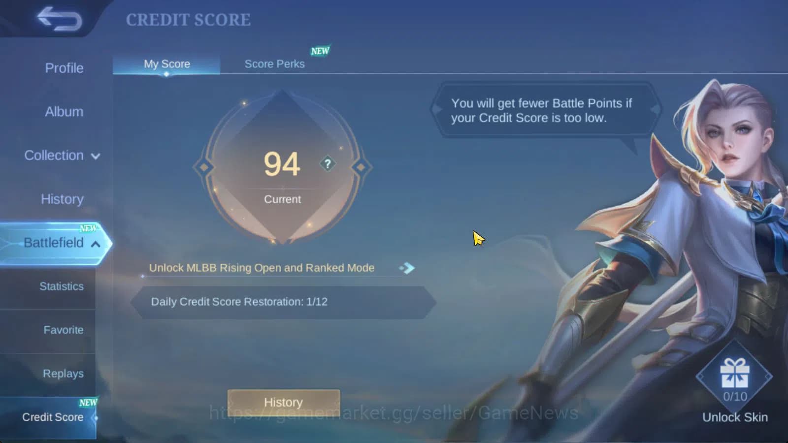 Mobile Legends: Bang Bang Accounts Hero 107|Skin 170|High Honor 48|CC Natalia,Gaara V image 5