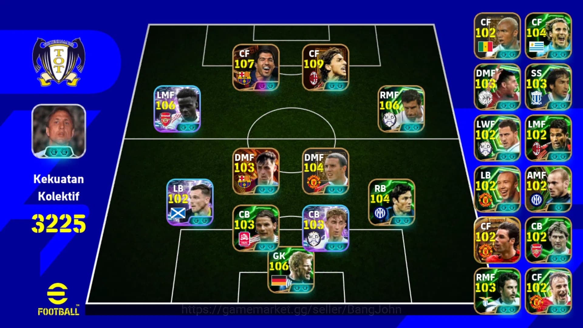 eFootball Accounts Power 3225 | Ibrahimovic Big time | Suarez Msn | S image 1