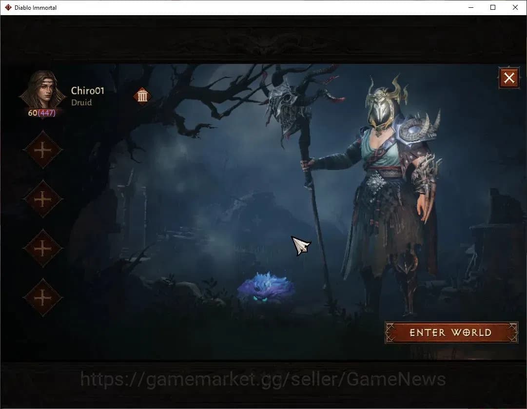 Diablo Immortal Accounts NA-High Heaven|CS ON|Lv60(447)|Druid|CR 32K|Reso 3 image 1