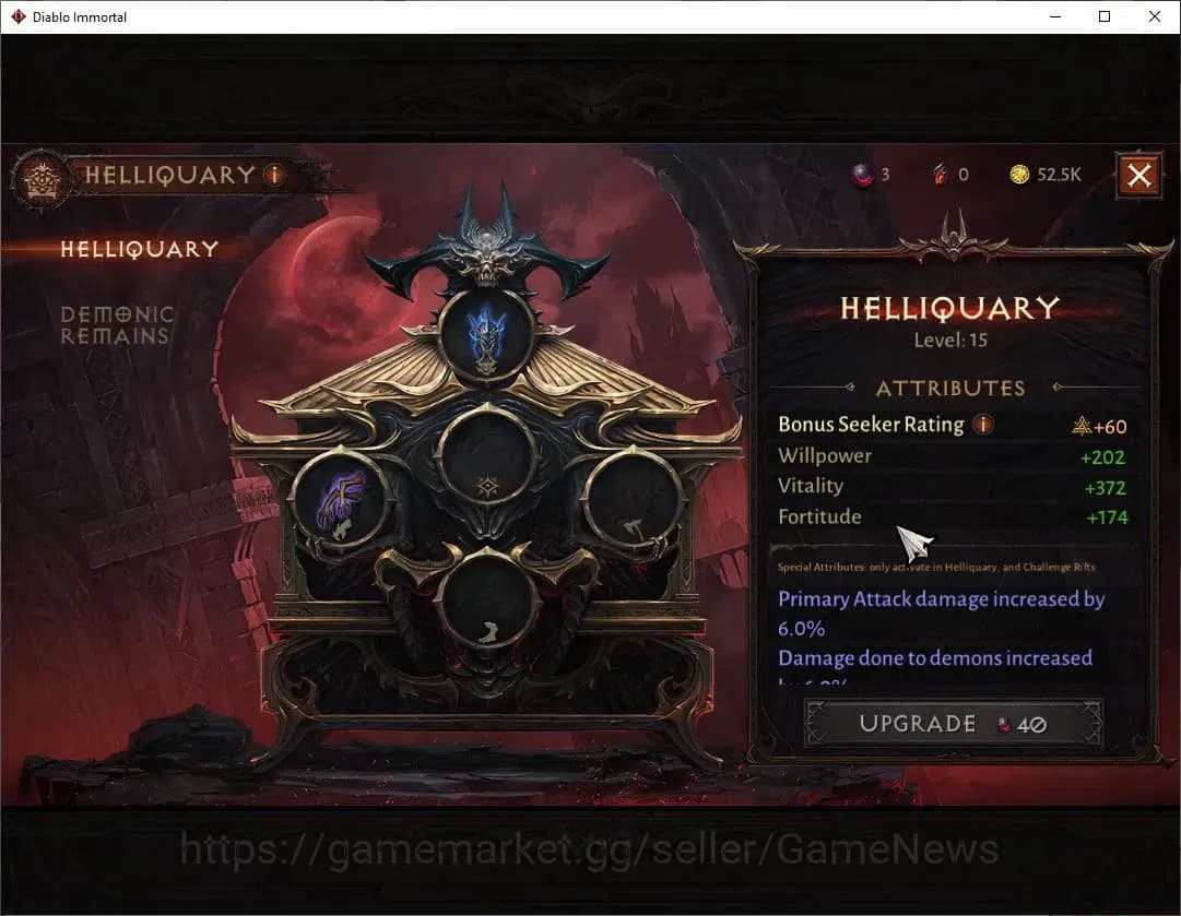Diablo Immortal Accounts NA-High Heaven|CS ON|Lv60(447)|Druid|CR 32K|Reso 3 image 13