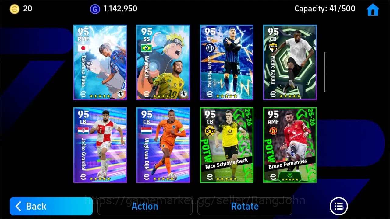 eFootball Accounts ANDROID|PW 3162|Adriano Epic,Pavel Nedved Epic,Rui image 1