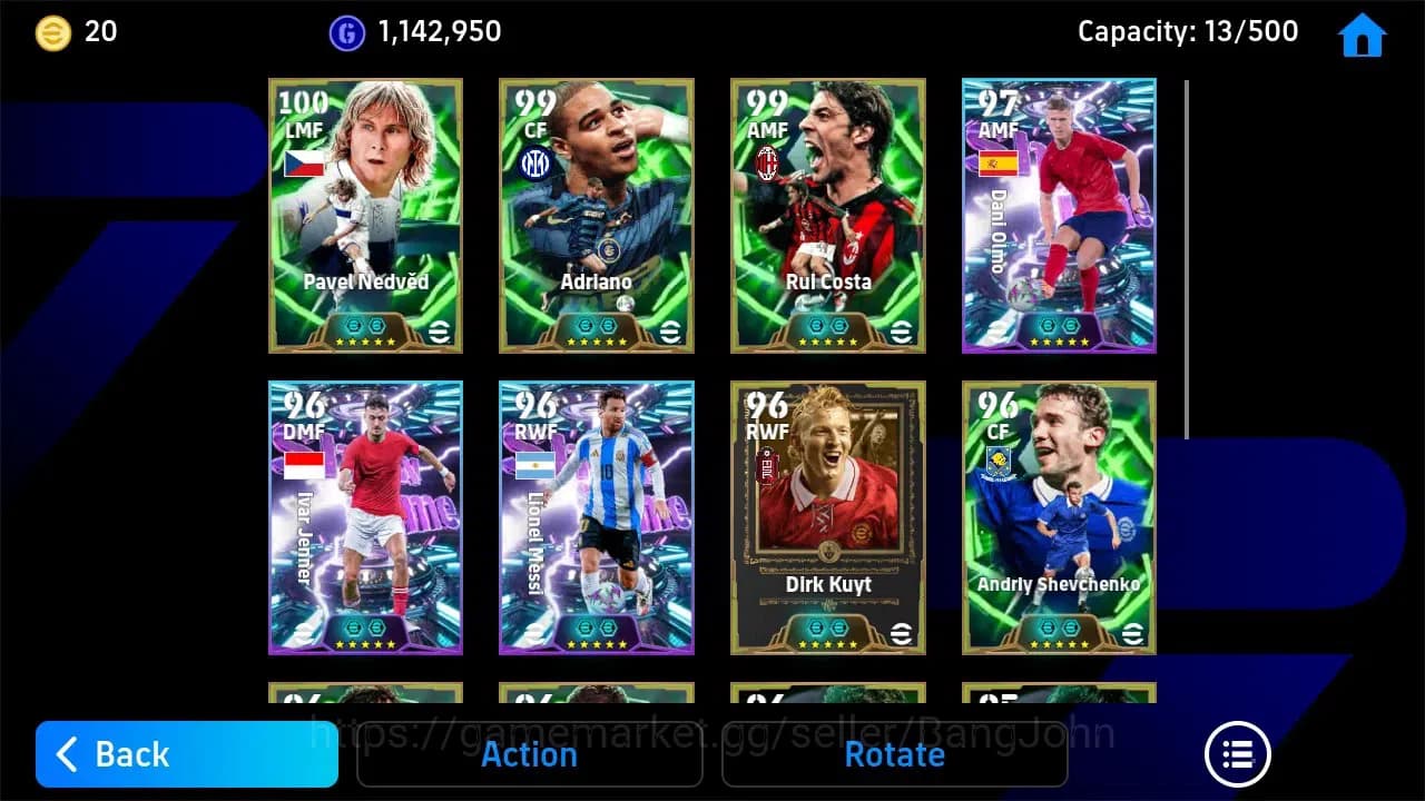 eFootball Accounts ANDROID|PW 3162|Adriano Epic,Pavel Nedved Epic,Rui image 4